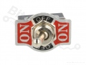 Toggle switch with nameplate single pole on/off/on SP3T